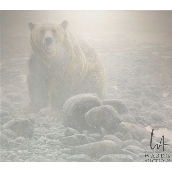 Robert Bateman, framed limited edition print titled "End of Season-Grizzly", pencil signed by artist