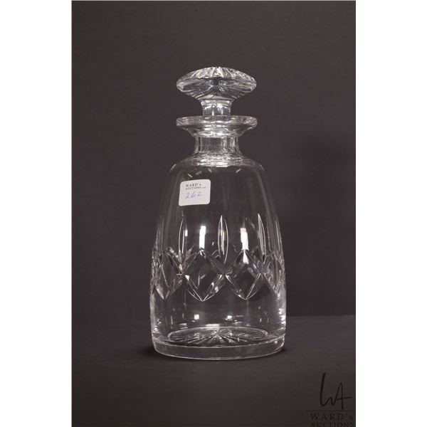 Signed Stuart cut crystal decanter with stopper