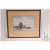 Image 2 : Edna Honeyford Colbeck ( 1892-1977) framed original watercolour painting of sailboat as seen from th