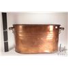 Image 2 : Vintage large double handled copper wash tub, 23" long X 13" wide