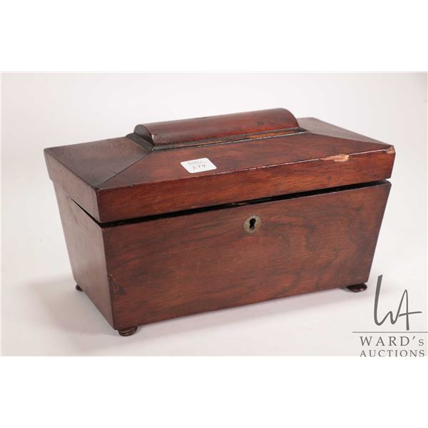 Antique Georgian rosewood tea caddy