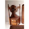 Image 2 : Antique Victorian dresser side converted to corner cabinet 22" H X 9" X 9.5" plus two wooden serving