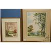 Image 2 : Four vintage/ antique framed etched print landscape scenes including "The Rivulet" by Boyer, "Le Pas