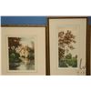 Image 3 : Four vintage/ antique framed etched print landscape scenes including "The Rivulet" by Boyer, "Le Pas