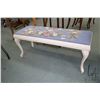Image 1 : 41" long bench with needlepoint upholstery seat
