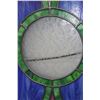 Image 3 : Antique leaded and stained glass transom window panel, 52-1/2" x 16-1/2"