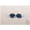 Image 1 : Pair of Madagascar blue sapphire oval cut gemstones, 11.35 cts. with certificate provided by consign