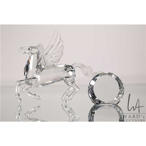 Swarovski crystal "Pegasus" no. 216327, 4 3/4" in height. From the 1997 Fabulous Creatures Collectio