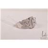 Image 2 : 14kt white gold ring set with cubic zirconia 5.7 grams, size 6.75