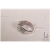 Image 4 : 14kt white gold ring set with cubic zirconia 5.7 grams, size 6.75