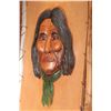 Image 3 : G. Heresco, signed sculpture on leather portrait of an Indigenous man, dated 2002. Overall dimension