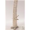 Image 3 : Caribou antler hand carved totem featuring Inuit hunters, 12" in height, signed by artist