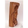 Image 2 : Solid wood carving titled "Running Bear" no artist signature seen, 14 1/2" in height X 8 1/2" W
