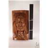 Image 5 : Solid wood carving titled "Running Bear" no artist signature seen, 14 1/2" in height X 8 1/2" W