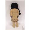 Image 6 : Hand made Indigenous buck skin doll with beaded dress and mukluks, 12" in height