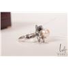 Image 2 : .925 sterling silver ring set with genuine pearl, size 5.5