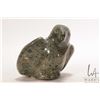 Image 1 : Pio Kopak, Repulse Bay, Inuit soapstone carved bird with Canada Eskimo Art label, no. 99085682, 3 1/