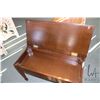 Image 3 : Vintage wooden piano stool with flip up storage, 19" in height