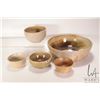 Image 1 : Five artisan made pottery bowls including 4 1/2" to 12" in diameters