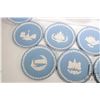 Image 2 : Twelve vintage Wedgwood Jasperware Christmas plates, featuring scenes of English architectures inclu