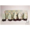 Image 1 : Five jade like carved Chinese figures in fitted box
