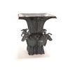 Image 1 : Chinese four ram head Hu Shang style square zun ritual bronze pouring vessel