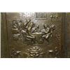 Image 2 : Vintage/ antique bas relief firescreen with tavern scene and Green Man and Griffons, 27" X 23" panel