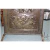 Image 3 : Vintage/ antique bas relief firescreen with tavern scene and Green Man and Griffons, 27" X 23" panel