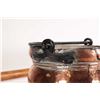 Image 4 : Vintage copper bed warmer with 30" wooden handle and a vintage copper pot, 9-1/2" wide, 8" tall