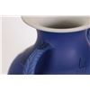 Image 6 : Two Pieces of Cobalt Blue Wedgwood Jasperware including 6" candle stick and a 6" Portland Vase