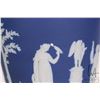 Image 4 : 2 Pieces of Cobalt Blue Wedgwood Jasperware including 6" plant pot and a 4-1/2" water jug