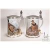Image 3 : Two Franklin Mint Limited Edition Beer Steins by Basil Ede, including "The Game Bird Stein" and "The