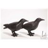 Image 1 : Two Cast Black Bird Door Stops. Measure 10" across and 6" tall. Note, one has a broken toe
