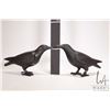 Image 3 : Two Cast Black Bird Door Stops. Measure 10" across and 6" tall. Note, one has a broken toe