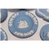 Image 3 : Selection of Wedgwood Jasperware including three small pin trays, miniature 3" dish, footed dish and
