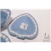 Image 4 : Selection of Wedgwood Jasperware including three small pin trays, miniature 3" dish, footed dish and