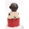 Image 4 : Antique Black Americana cast metal "Little Jo Ban mechanical money bank 8 1/2" in height