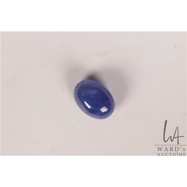 18.39 ct. blue Tanzanite oval cut gemstone with certificate provided by consignor