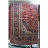 Image 1 : Iranian wool carpet "Kashan' with center medallion, red background, overall floral design and highli