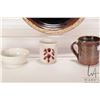 Image 2 : Four pieces of artisan pottery including 14" charger, artist signed mug etc.