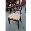 Image 1 : Antique Victorian balloon back chair with reeded supports and carved decoration