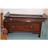 Image 3 : Selection of project pieces including leather top desk missing two drawers, buffet topper/ backboard