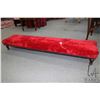 Image 1 : Antique Victorian long, low foot stool 8" in height, 50" X 11"