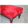 Image 2 : Antique Victorian long, low foot stool 8" in height, 50" X 11"