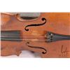 Image 8 : Selection of collectibles including vintage violin with 2 bows, chin rest, and leather wrapped case,