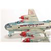 Image 6 : Vintage United States Air Force BK 250 friction tin plate airplane by Japanese company Yonezawa, 19"