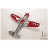 Image 2 : Vintage Hubley die cast metal fold wing aircraft carrier bombing plane, 10" in length