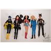 Image 1 : Five collectible Barbie dolls including Batwoman, Wonder Woman, Invisible Woman, Cat Woman, and a Ha