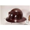 Image 2 : Antique bakelite miners pit helmet, a antique miners cap with gas light, and a Daimon Contact flashl