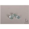 Image 1 : Three very light blue Skardu aquamarine gemstones 16.43 cts. with certificate provided by consignor